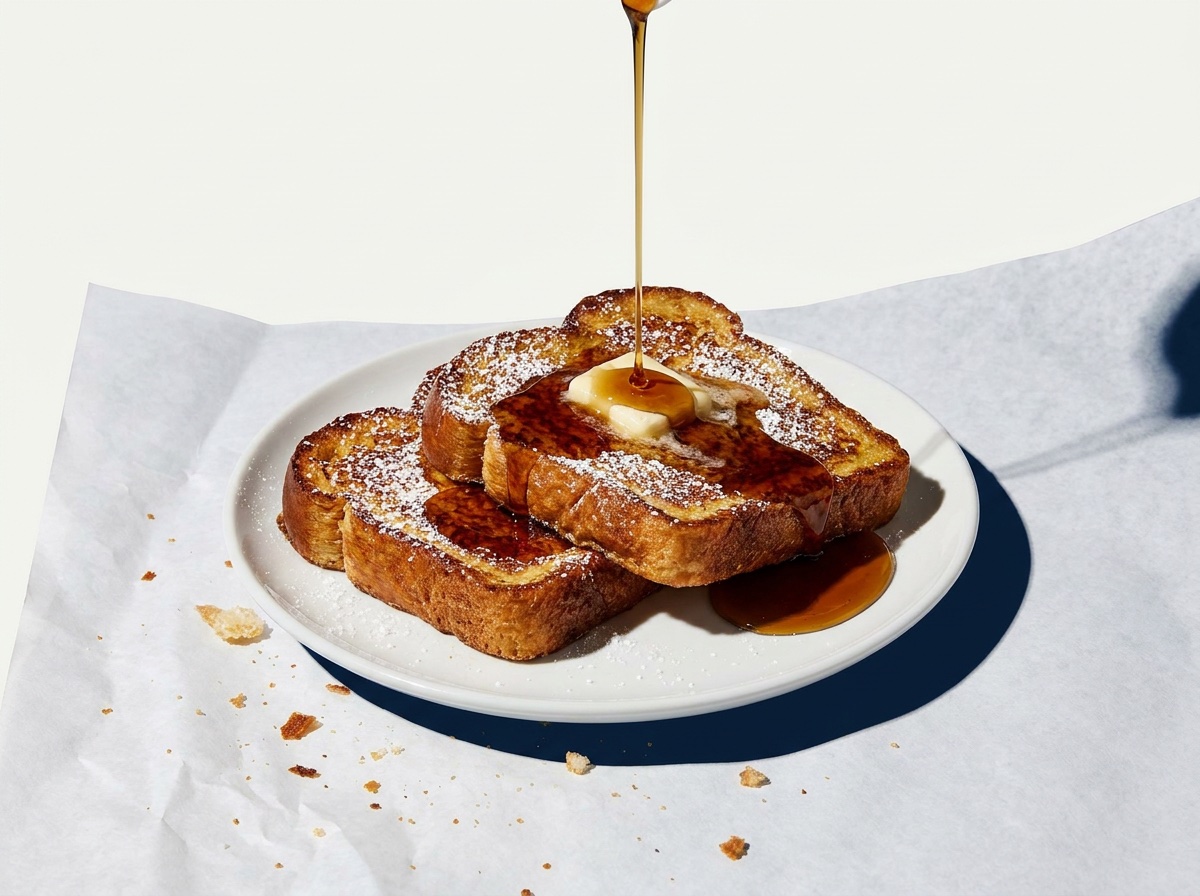 3 Slices French Toast: With maple syrup and butter, 12 oz. coffee included