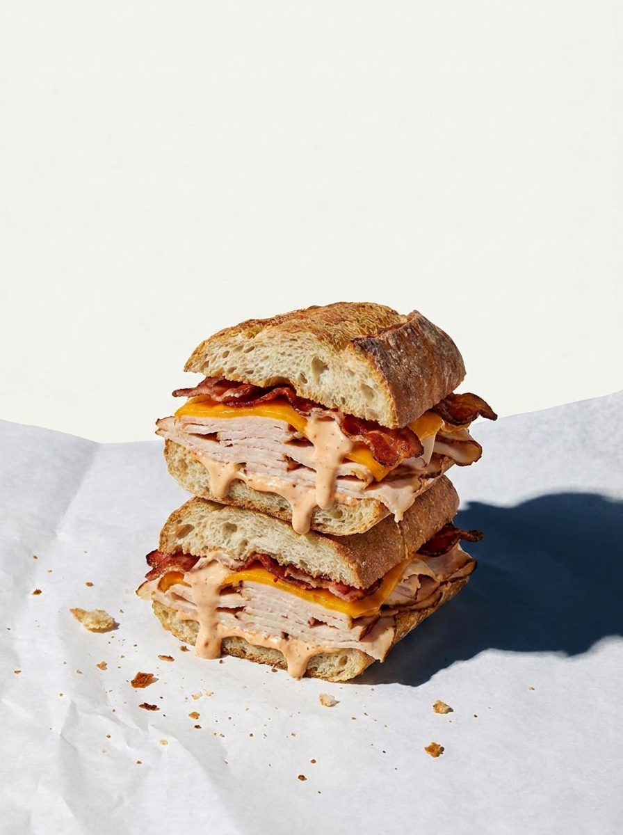 The Dockside: Smoked turkey, cheddar cheese and bacon on a hero with Russian dressing