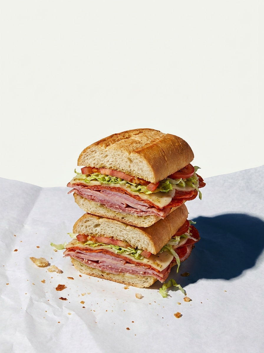 The Godfather hero with Italian cold cuts, provolone, lettuce and tomato
