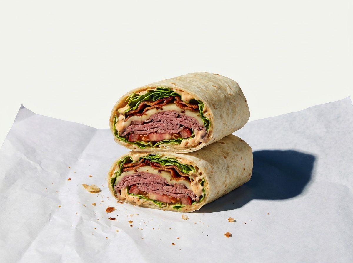 Bayou Bomber: Roast beef, pepper jack cheese, bacon, lettuce, tomatoes with Cajun dressing